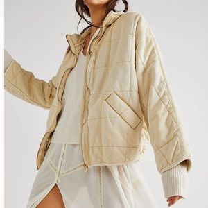 Free People Dolman Quilted Knit Jacket